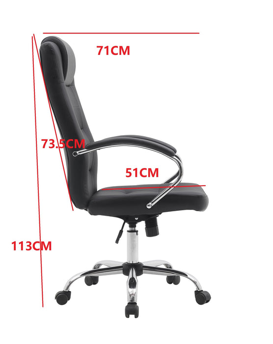Executive chair Slash, eco-leather, black