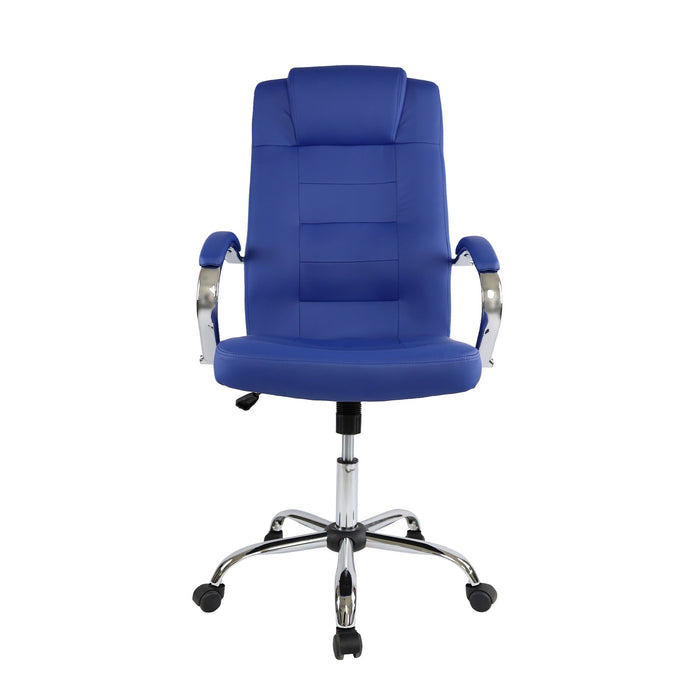Executive chair Slash, eco-leather, blue