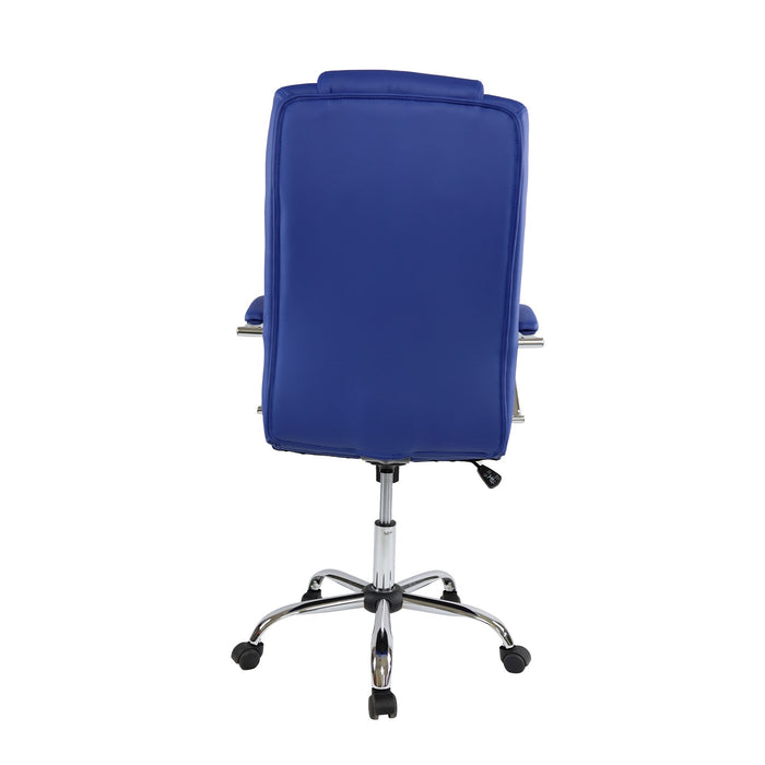Executive chair Slash, eco-leather, blue