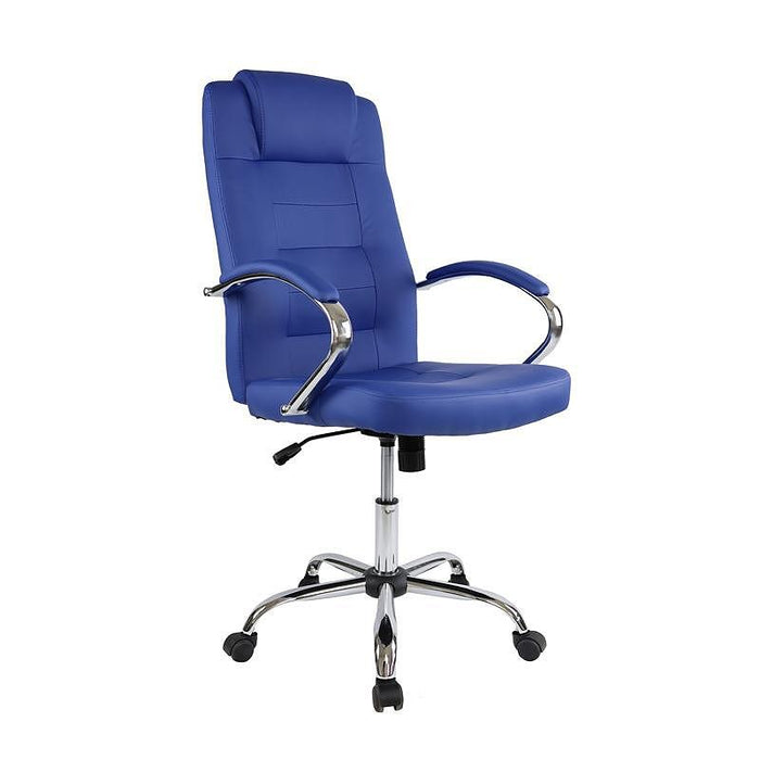 Executive chair Slash, eco-leather, blue