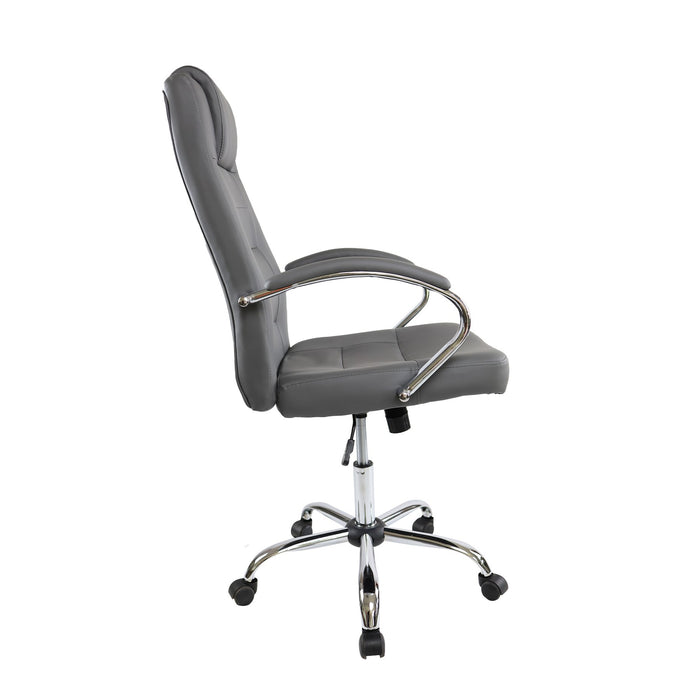 Executive chair Slash, eco-leather, gray