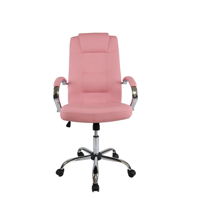 Executive chair Slash, eco-leather, pink