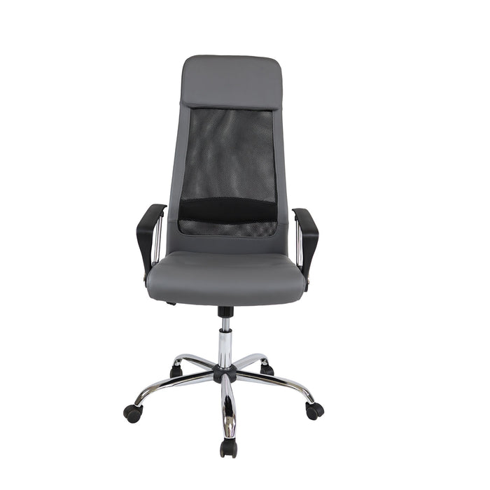 Executive chair Roby, eco-leather, gray
