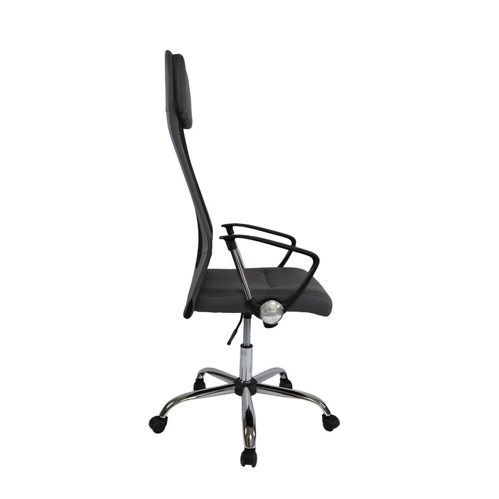 Executive chair Roby, eco-leather, gray