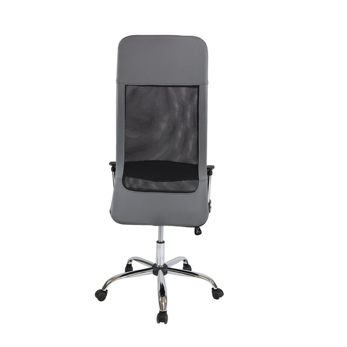 Executive chair Roby, eco-leather, gray