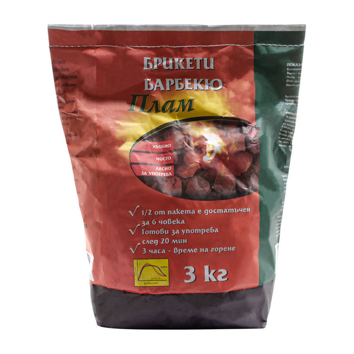BRIQUETTES FOR BARBECUE 3KG PLAM