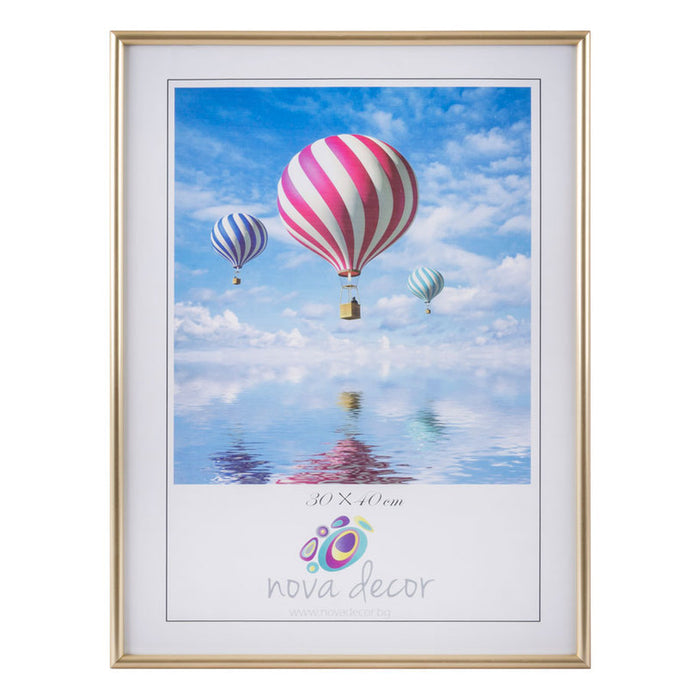 PLASTIC PHOTO FRAME 30X40 CM. GOLDEN