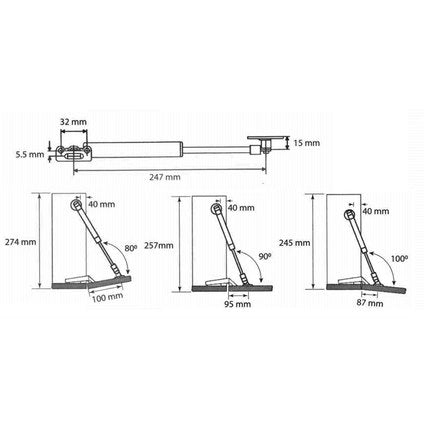 SHOCK ABSORBER FOR FALLING DOOR 60N 2 PCS