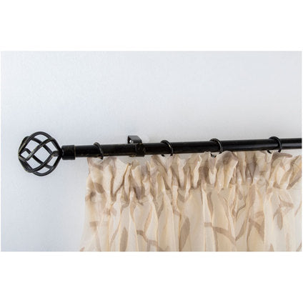 EXTENDABLE CORNICE SVAN 110-200 CM. BLACK AND GOLD