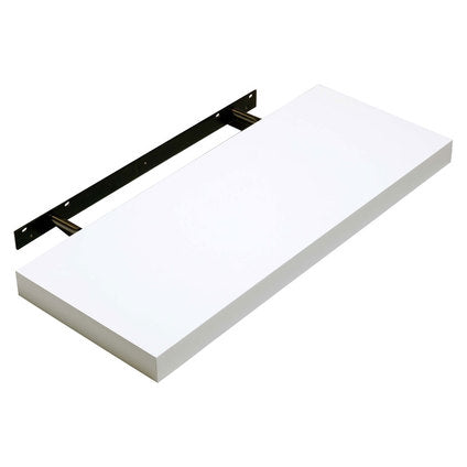 SHELF WITH HIDDEN ASSEMBLY 80X3.8X23 CM. WHITE