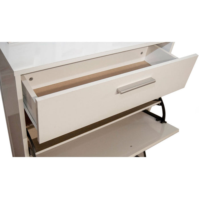 SHOE CABINET 2 DOORS WHITE GLOSS