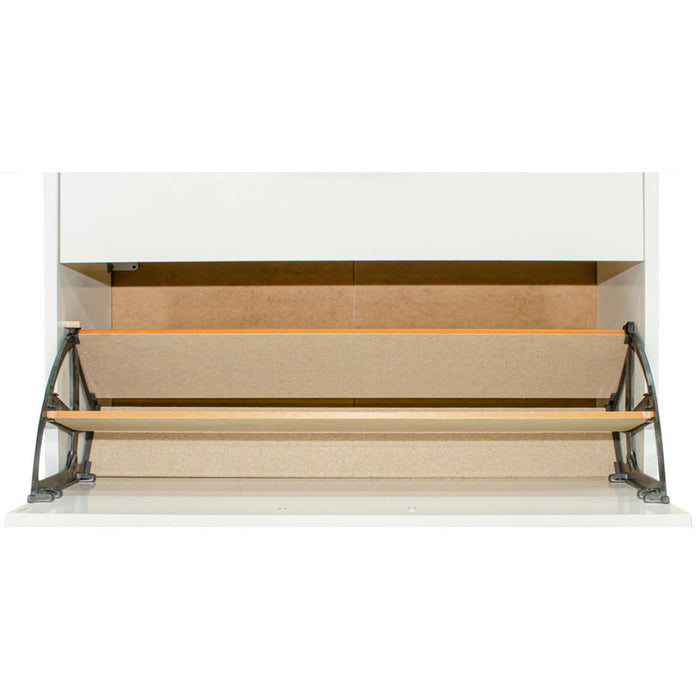 SHOE CABINET 3 DOORS WHITE GLOSS