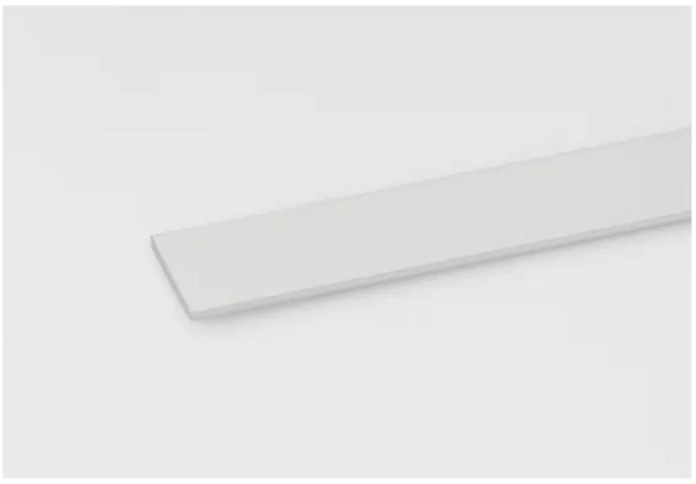 STRAIGHT PROFILE 1M 25X2 ALUMINUM WHITE