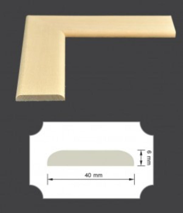 WOODEN PROFILE PROFILI BG 40X6X2000 MM.
