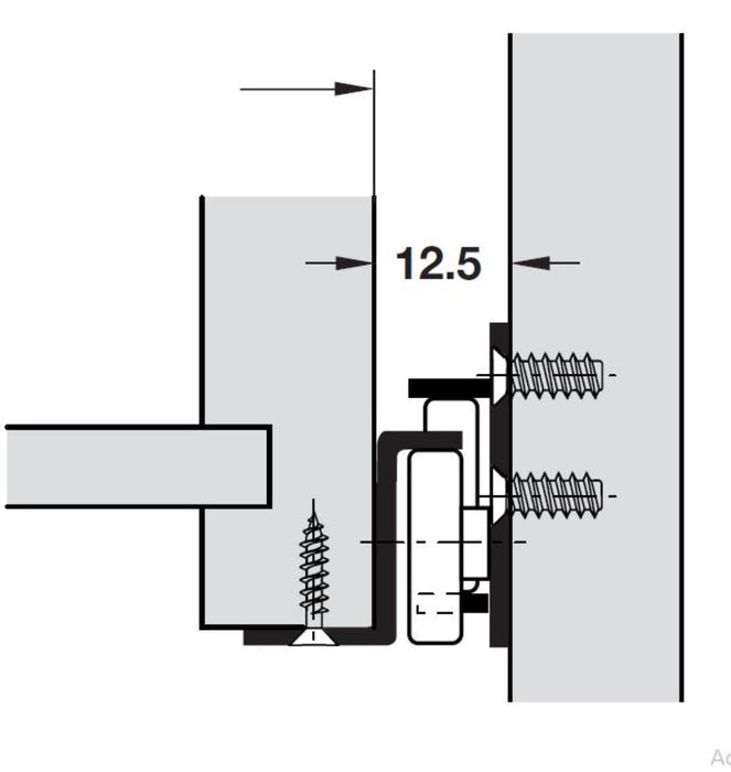 DRAWER GUIDE ROLLERS 600MM HÄFELE