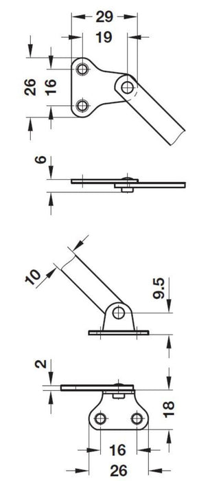 300MM HÄFELE FLAP DOOR SCISSORS