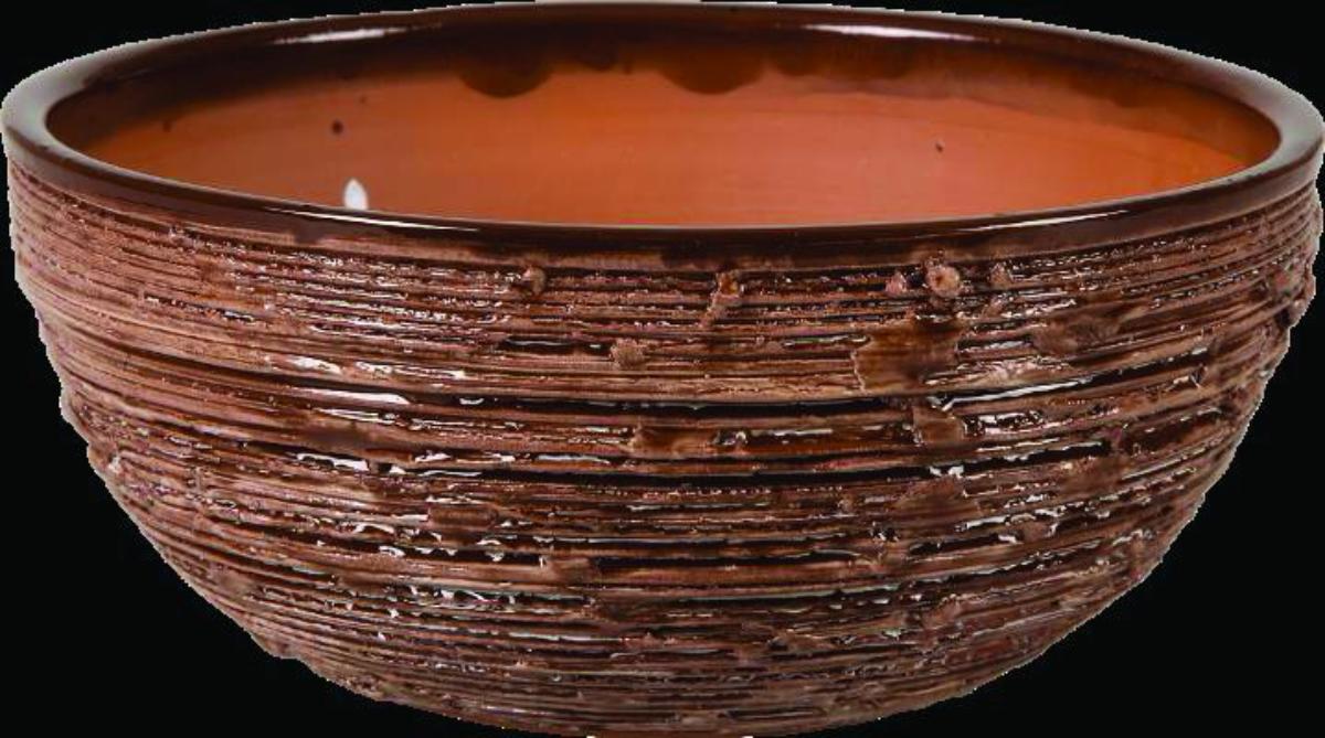 ANTIQUE FLOWER POT 20/9 BROWN/WHITE