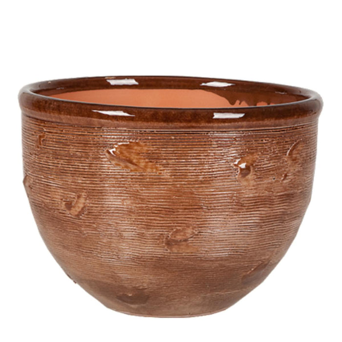 ANTIQUE POT 26/13 BROWN/WHITE