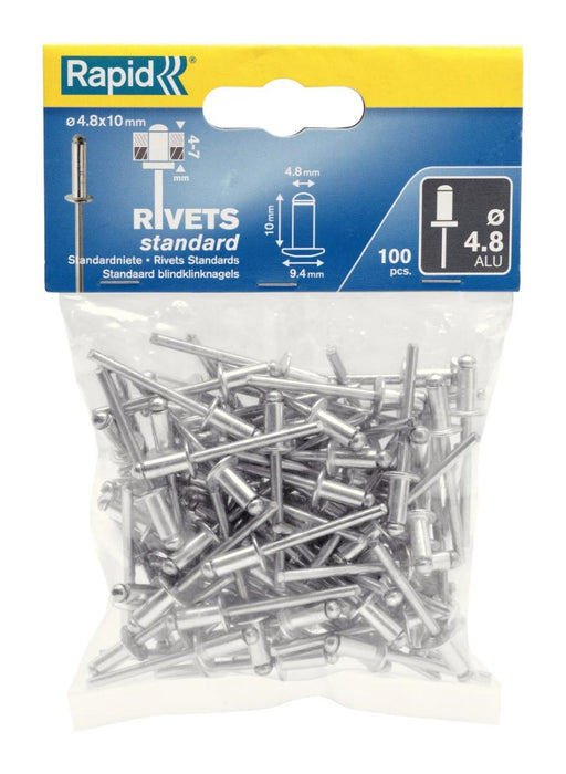 POP RIVETS 4.8X10MM STANDARD