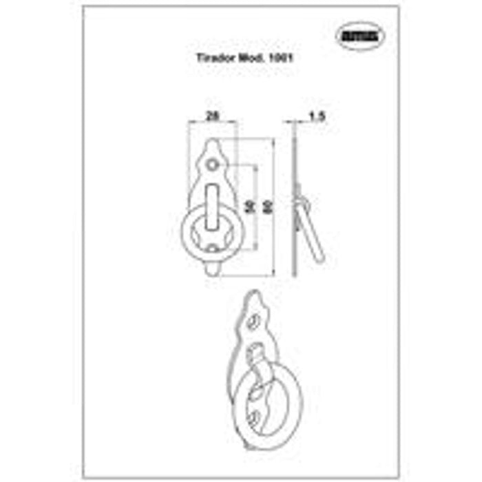 HANDLE 80MM BLACK MATT 1001