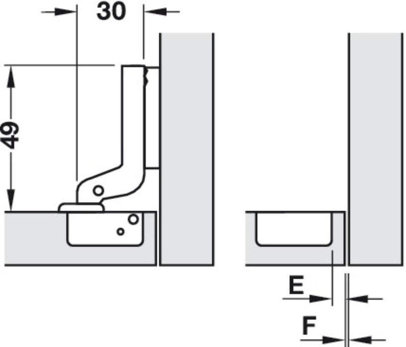 HINGE OPEN EDGE F26 HÄFELE