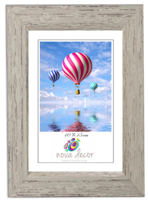 PLASTIC FRAME 10x15 WHITE AND GOLD