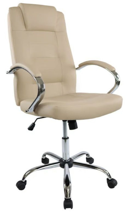 Executive chair Slash, eco-leather, ivory