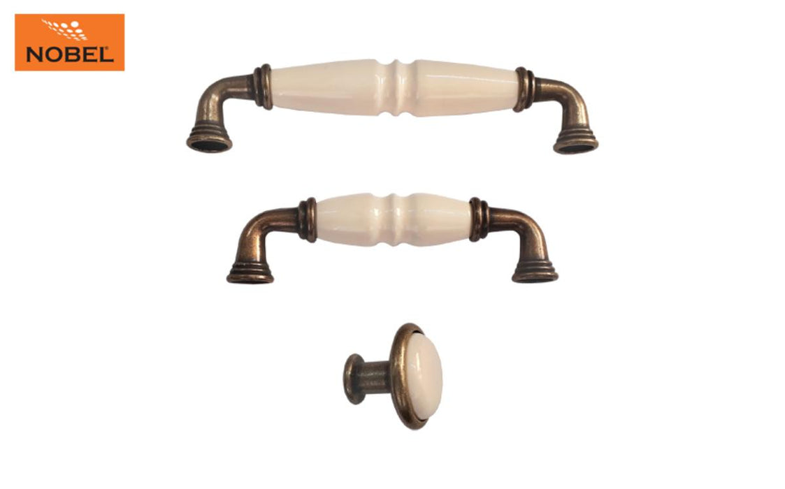 FURNITURE HANDLE 96MM GOLD ANTIQUE AMBER