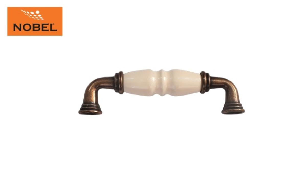 FURNITURE HANDLE 96MM GOLD ANTIQUE AMBER