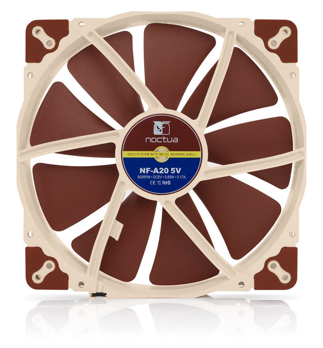 Noctua NF-A20 Computer case Fan 20 cm Beige, Brown