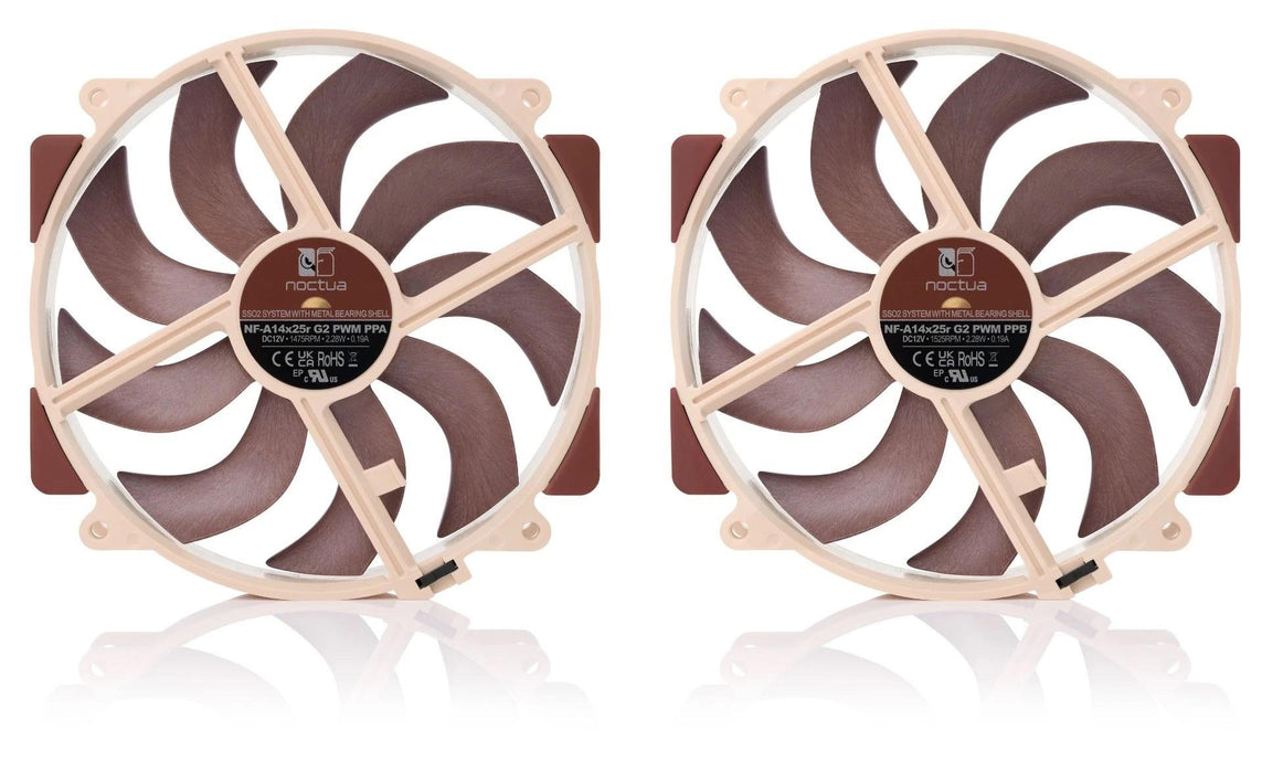 Fan set Noctua NF-A14x25r G2 PWM Sx2-PP, 2 x Fan 140mm