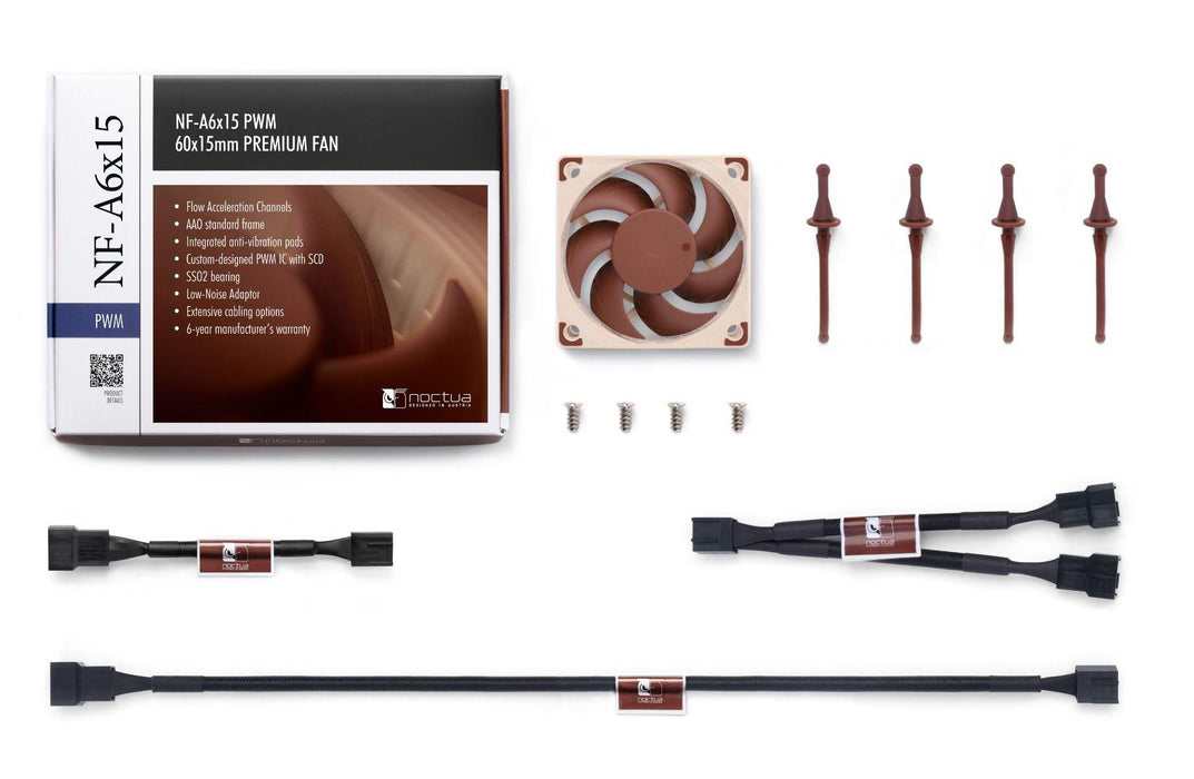 Noctua NF-A6x15 PWM fan, 60 x 60 x 15 mm
