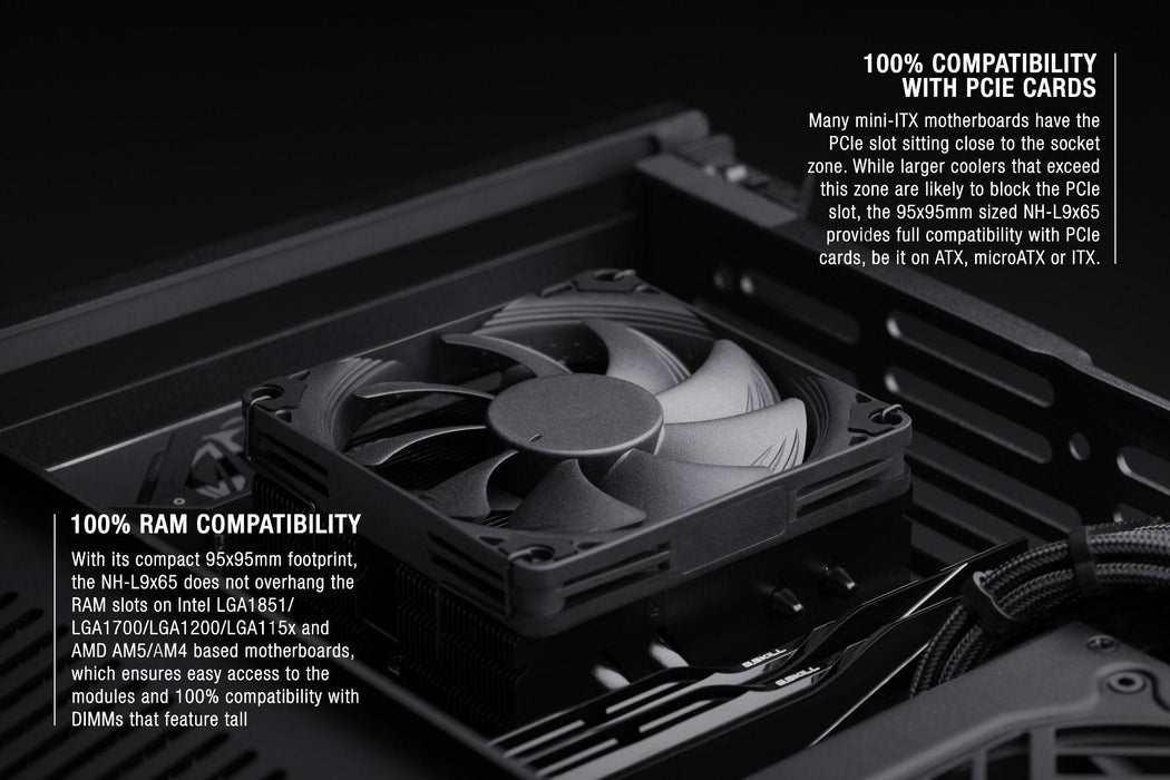 CPU Cooler Noctua NH-L9x65 chromax.black - LGA1851/1700/1200/AM5