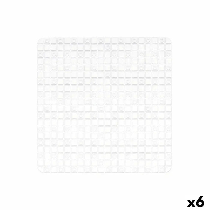 Non-slip Shower Mat Berilo Transparent PVC 6 x 50 x 6 cm 50,3 x 50,3 x 0,7 cm Frames (6 Units) - Баня<<<Дом