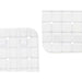 Non-slip Shower Mat Berilo White PVC 6 x 38 x 6 cm 67,7 x 38,5 x 0,7 cm Frames (6 Units) - Баня<<<Дом