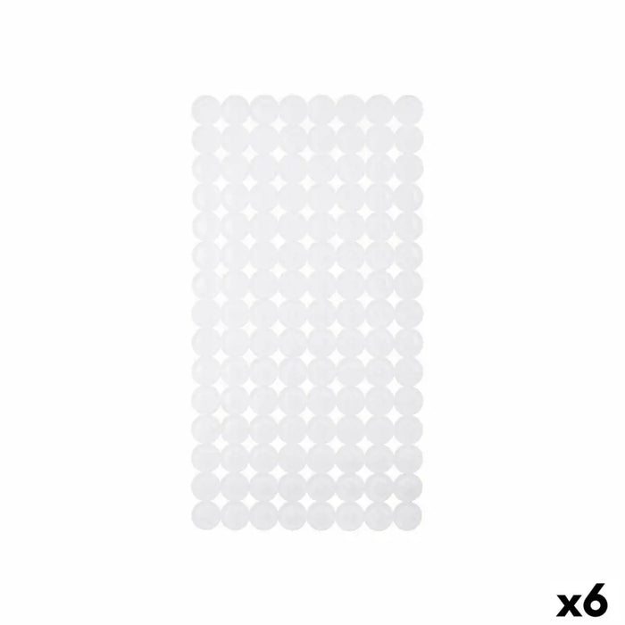 Non-slip Shower Mat Berilo White PVC 6 x 38 x 6 cm 68 x 36 x 1 cm 68 x 1 x 36 cm (6 Units) - Баня<<<Дом