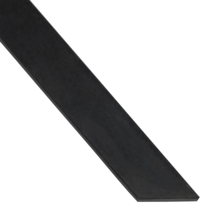 ALUMINUM STRAIGHT PROFILE 20X2MM/1M BLACK