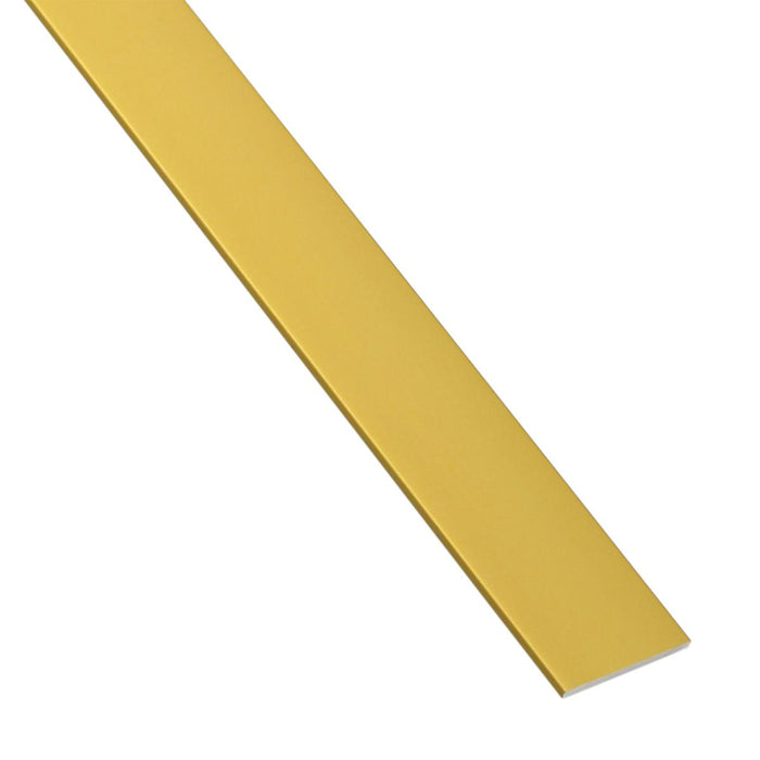 ALUMINUM STRAIGHT PROFILE 25X2MM/1M GOLD
