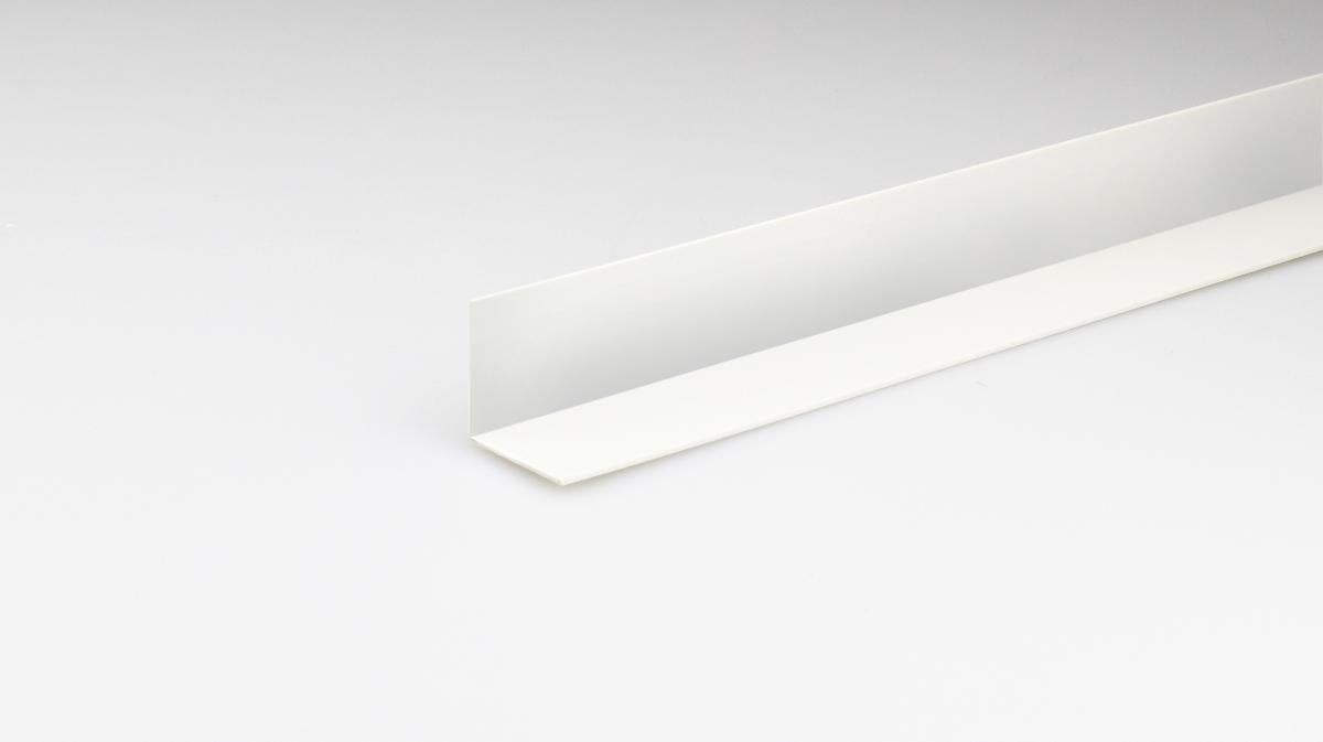 PVC CORNER PROFILE 10X10MM/1M WHITE SATIN