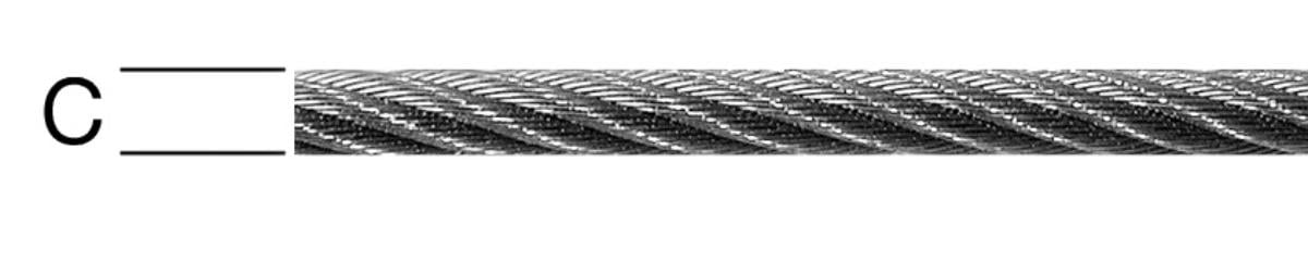STEEL ROPE GALVANIZED 3MM 6X7