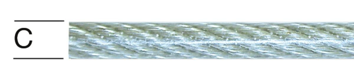 PVC COATED STEEL ROPE 2/3MM 6X7