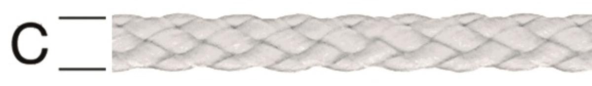 POLYPROPYLENE ROPE BRAIDED WHITE 6MM