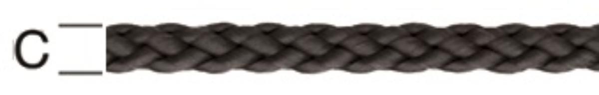 POLYPROPYLENE ROPE BRAIDED BLACK 4MM