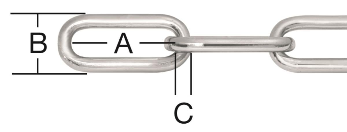 GALVANIZED STEEL CHAIN 3MM 2.6CM