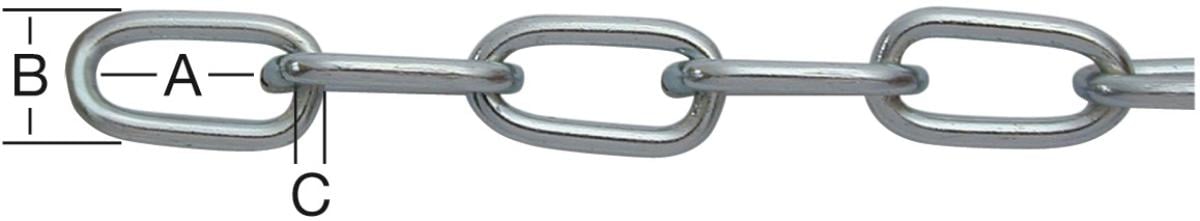 ROUND STEEL CHAIN 2MM GALVANIZED