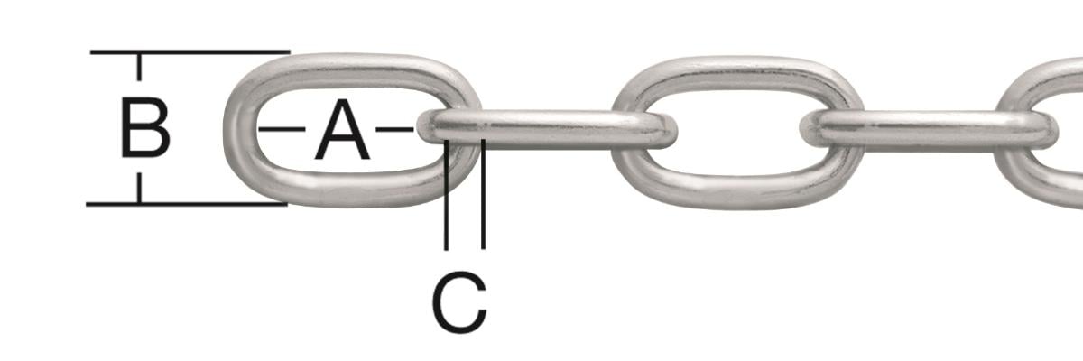 GALVANIZED STEEL CHAIN 6MM 2.4CM
