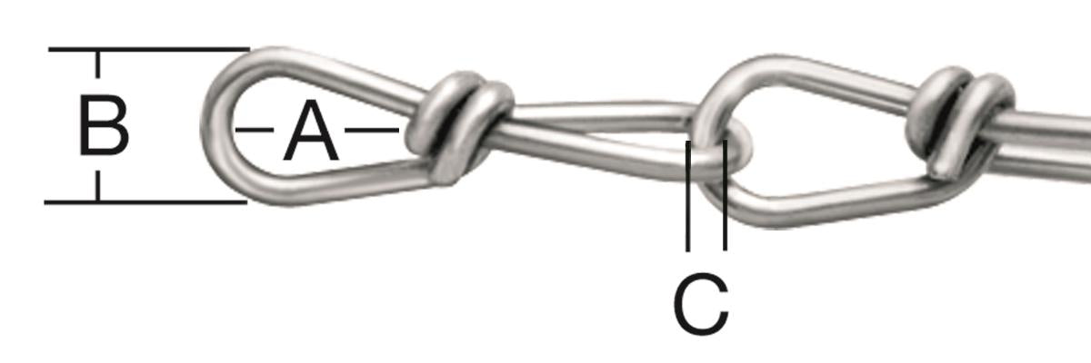 STEEL CHAIN KNOT GALVANIZED 2MM