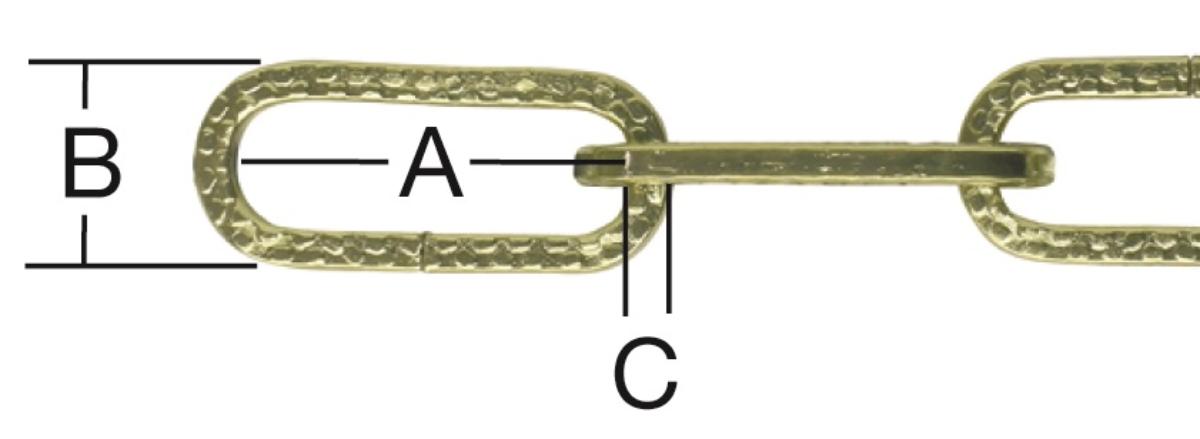 STEEL CHAIN WITH BRASS COATING 3MM