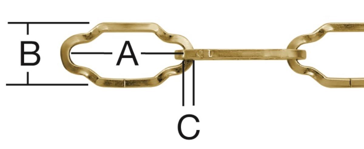 CHAIN DECORATIVE CATHEDRAL BRASS 2.2M