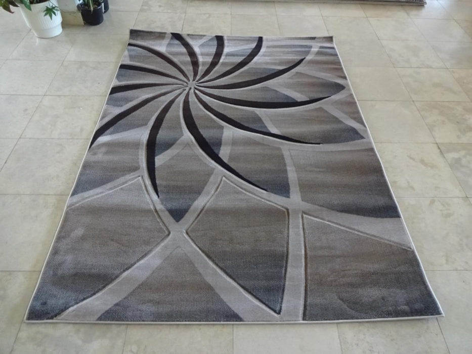 CARPET GEO HAND CUT 160X220CM BEIGE